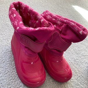 Pink toddler snow buits (sz 9)